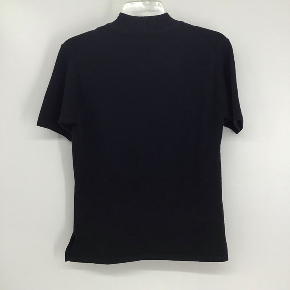 EMANUEL - Emanuel Ungaro LIBERTE Button Sweater Career Casual Black Size M/P - Picture 2 of 7